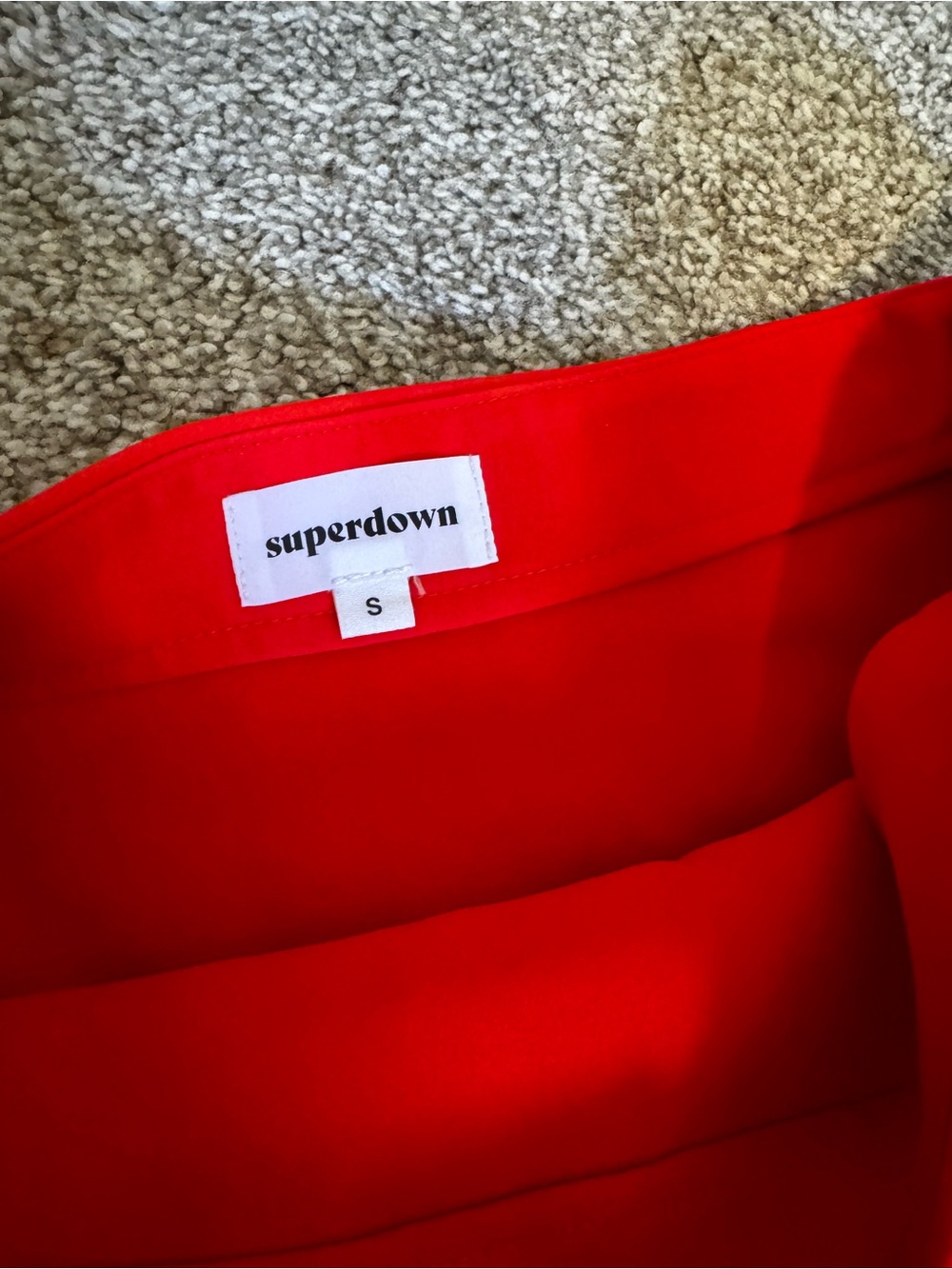superdown Red High-Low Front Split Skirt - Picture 3 of 6